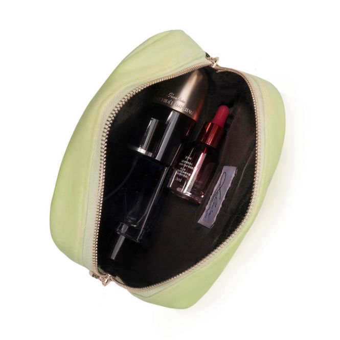 Hovedbilde 🩷 Julegavetips! 99,- Sminkeveske - Sitron gul velour